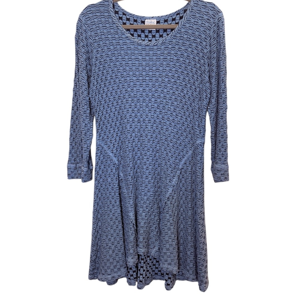 Color Me Cotton Stretchy Textured Honeycomb Knit Tunic or Mini Sz M